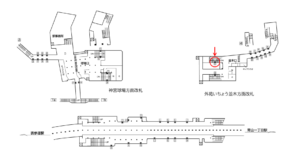 東京メトロ／外苑前駅／銀座線／№19駅看板・駅広告、位置図