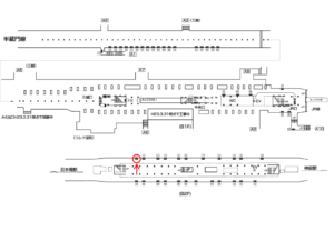 東京メトロ／三越前駅／銀座線／№1駅看板・駅広告、位置図