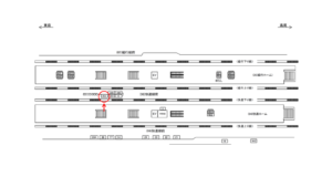 JR／四ツ谷駅／快速線前／№352駅看板・駅広告、位置図