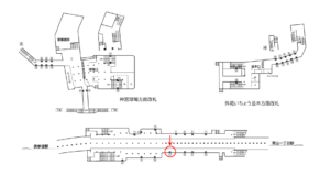 東京メトロ／外苑前駅／銀座線／№11駅看板・駅広告、位置図