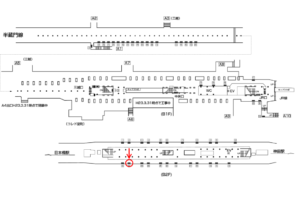 東京メトロ／三越前駅／銀座線／№24駅看板・駅広告、位置図