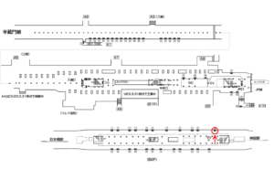 東京メトロ／三越前駅／銀座線／№12駅看板・駅広告、位置図