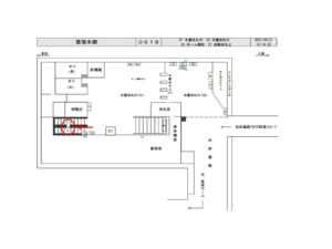 JR／幕張本郷駅／ホーム階段／№8駅看板・駅広告、位置図