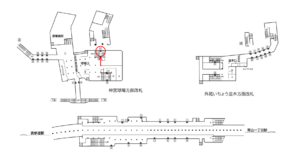 東京メトロ／外苑前駅／銀座線／№15駅看板・駅広告、位置図