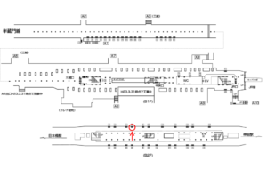 東京メトロ／三越前駅／銀座線／№4駅看板・駅広告、位置図