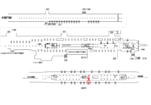 東京メトロ／三越前駅／銀座線／№19駅看板・駅広告、位置図