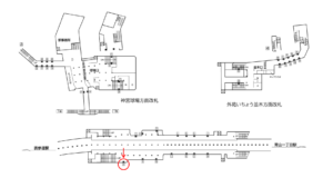 東京メトロ／外苑前駅／銀座線／№8駅看板・駅広告、位置図