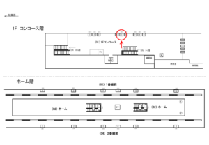 つくばエクスプレス／つくば駅／コンコース／№5駅看板・駅広告、位置図