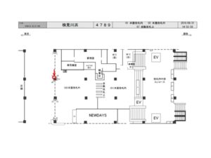 JR／検見川浜駅／本屋改札外／№11駅看板・駅広告、位置図