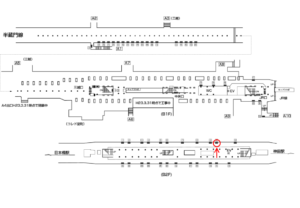 東京メトロ／三越前駅／銀座線／№10駅看板・駅広告、位置図