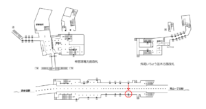 東京メトロ／外苑前駅／銀座線／№14駅看板・駅広告、位置図