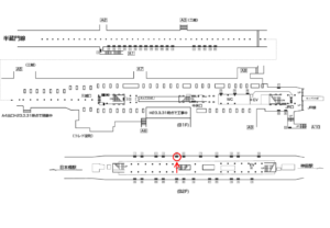 東京メトロ／三越前駅／銀座線／№5駅看板・駅広告、位置図