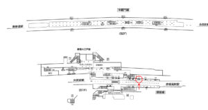 東京メトロ／青山一丁目駅／銀座線／№7駅看板・駅広告、位置図