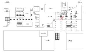 JR／東京駅／八重洲北口／№32駅看板・駅広告、位置図