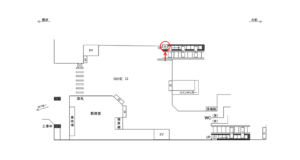 JR／関内駅／北口／№65駅看板・駅広告、位置図