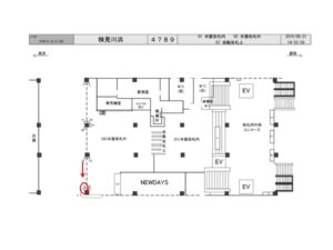 JR／検見川浜駅／本屋改札外／№8駅看板・駅広告、位置図