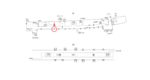 横浜市営／上大岡駅／／№3駅看板・駅広告、位置図