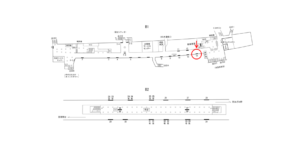 横浜市営／上大岡駅／／№14駅看板・駅広告、位置図