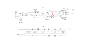 横浜市営／上大岡駅／／№10駅看板・駅広告、位置図