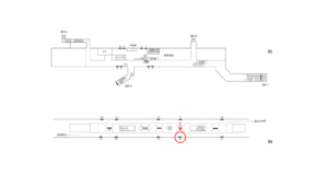 横浜市営／踊場駅／／№12駅看板・駅広告、位置図