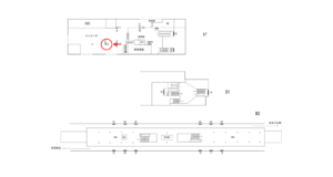 横浜市営／立場駅／／№5駅看板・駅広告、位置図