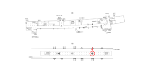 横浜市営／上大岡駅／／№37駅看板・駅広告、位置図