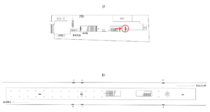 横浜市営/北新横浜駅//№2駅看板・駅広告、位置図