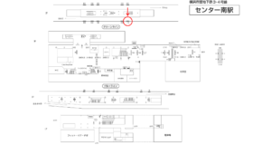 横浜市営／センター南駅／／№110駅看板・駅広告、位置図