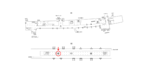 横浜市営／上大岡駅／／№36駅看板・駅広告、位置図