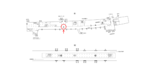 横浜市営／上大岡駅／№T-6№6駅看板・駅広告、位置図