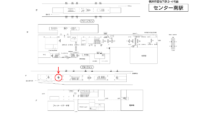 横浜市営/センター南駅//№10駅看板・駅広告、位置図