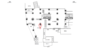 JR／飯田橋駅／本屋口／№69駅看板・駅広告、位置図