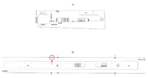 横浜市営／北新横浜駅／／№3駅看板・駅広告、位置図