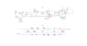 横浜市営／上大岡駅／／№9駅看板・駅広告、位置図