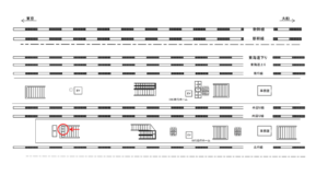 JR／有楽町駅／北行ホーム／№10駅看板・駅広告、位置図