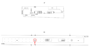 横浜市営／北新横浜駅／／№12駅看板・駅広告、位置図