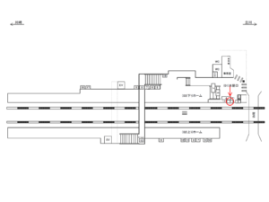 JR／中野島駅／本屋口／№3駅看板・駅広告、位置図