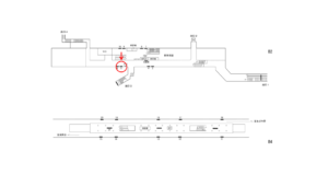 横浜市営／踊場駅／／№5駅看板・駅広告、位置図
