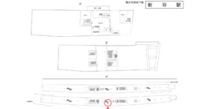 横浜市営／新羽駅／／№18駅看板・駅広告、位置図