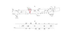 横浜市営／上大岡駅／№T-5№5駅看板・駅広告、位置図