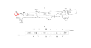 横浜市営／上大岡駅／／№1駅看板・駅広告、位置図