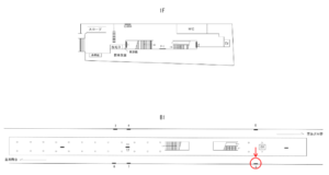 横浜市営/北新横浜駅//№8駅看板・駅広告、位置図