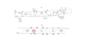 横浜市営／上大岡駅／／№38駅看板・駅広告、位置図