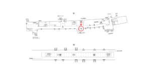 横浜市営／上大岡駅／／№8駅看板・駅広告、位置図