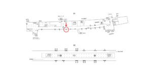 横浜市営／上大岡駅／／№5駅看板・駅広告、位置図