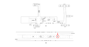 横浜市営／阪東橋駅／／№10駅看板・駅広告、位置図