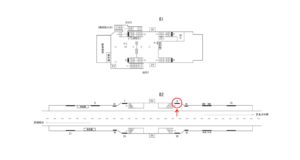 横浜市営／弘明寺駅／／№8駅看板・駅広告、位置図