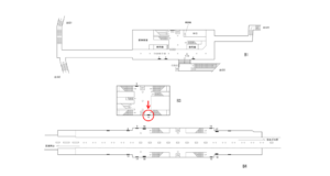 横浜市営／片倉町駅／／№6駅看板・駅広告、位置図