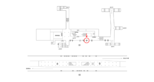横浜市営/阪東橋駅//№5駅看板・駅広告、位置図