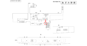横浜市営／あざみ野駅／／№15駅看板・駅広告、位置図